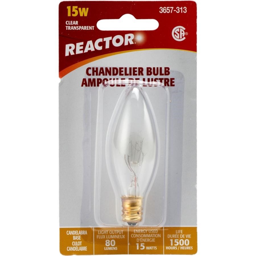 Ampoule B8 de 15 W à culot candélabre pour chandelier, transparent