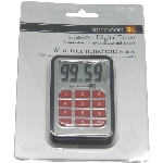 Minuterie numérique de 100 minutes en acier inoxydable, noir et rouge