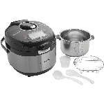 Autocuiseur multifonctions de 5 litres, acier inoxydable et noir