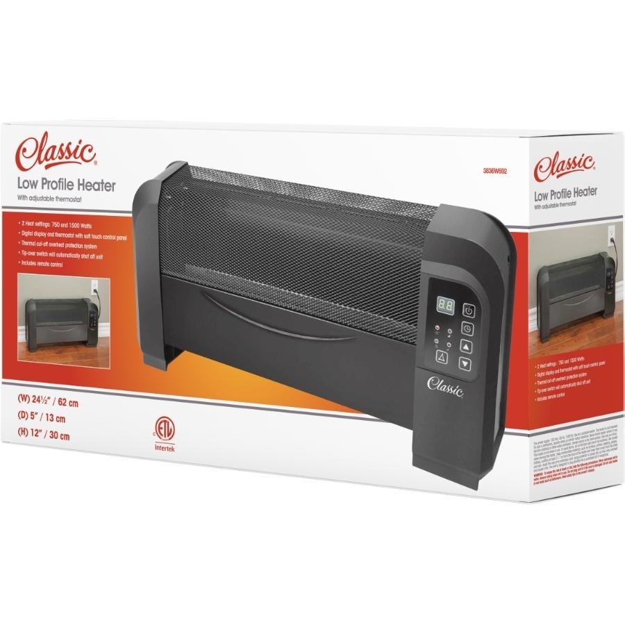 Plinthe chauffante numérique profilée de 750 à 1500 watts, avec thermostat Plinthe chauffante numérique profilée de 750 à 1500 watts, avec thermostat