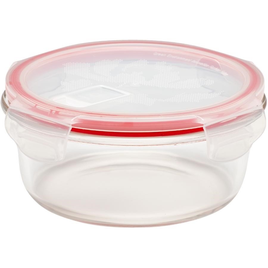 Plat de rangement rond en verre de 600 ml