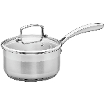Batterie de cuisine de 9 morceaux en acier inoxydable, avec couvercle en verre