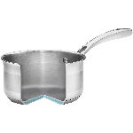 Batterie de cuisine de 9 morceaux en acier inoxydable, avec couvercle en verre