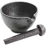 Pilon et mortier en fer forgé, 740 ml