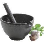 Pilon et mortier en fer forgé, 740 ml