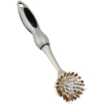 Brosse à récurer pour chaudron et casserole, poils en fer et en nylon