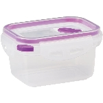 Contenant empilable rectangulaire en plastique, 460 mL