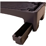 Tapis pour bottes empilable brun avec drainage