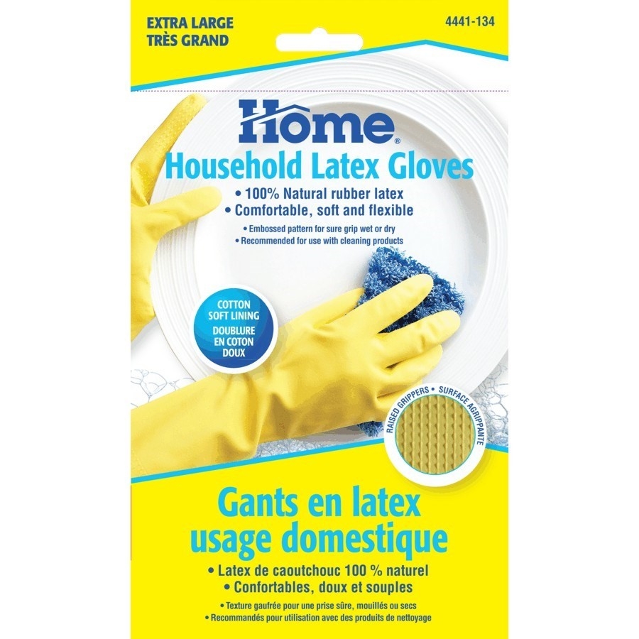 Gants en latex pour travaux ménagers, très grand