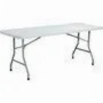 Table pliante rectangulaire gris pâle de 72 po x 30 po en plastique