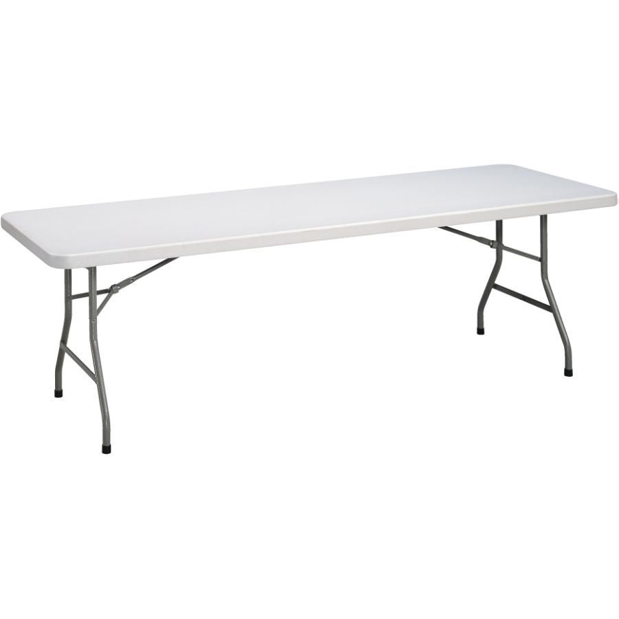 Table pliante rectangulaire blanc granite de 96 po x 30 po en plastique robuste