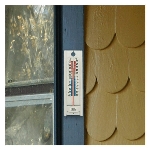 Thermomètre mural de 9 po en aluminium pour l'intérieur ou l'extérieur