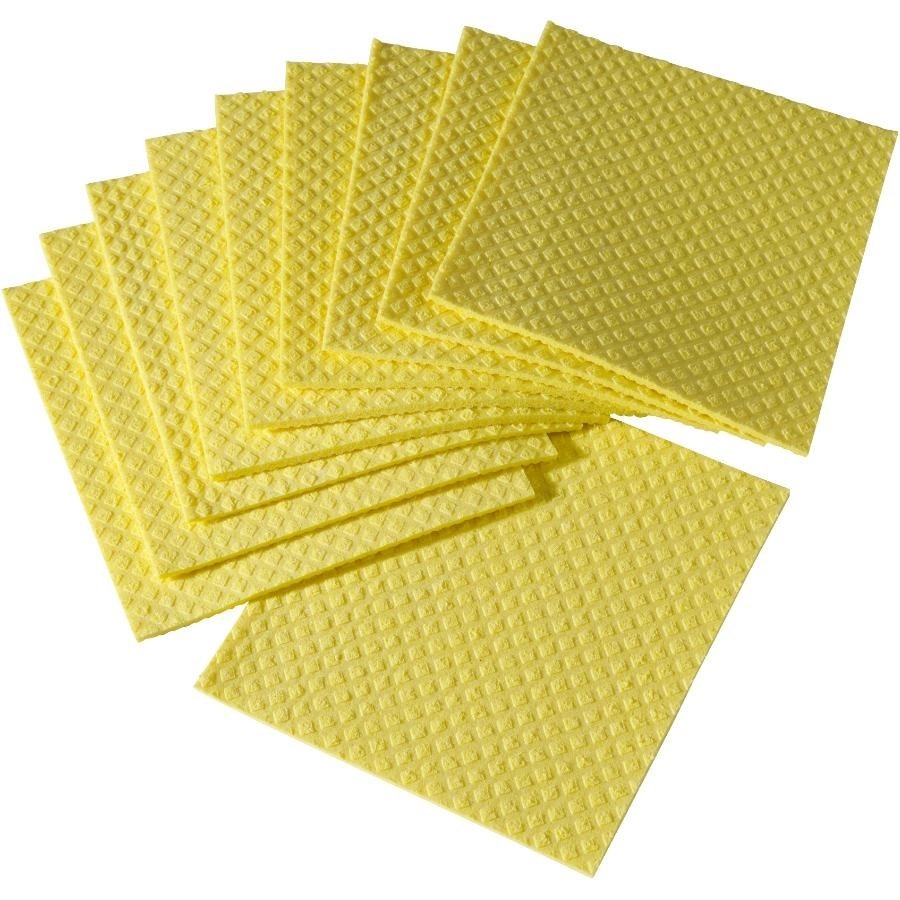 Paquet de 10 serviettes tout usage en tissu-éponge, 8 po x 7 po, couleurs variées