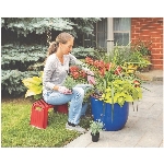 Banc/agenouilloir de jardin roulant