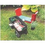 Banc/agenouilloir de jardin roulant