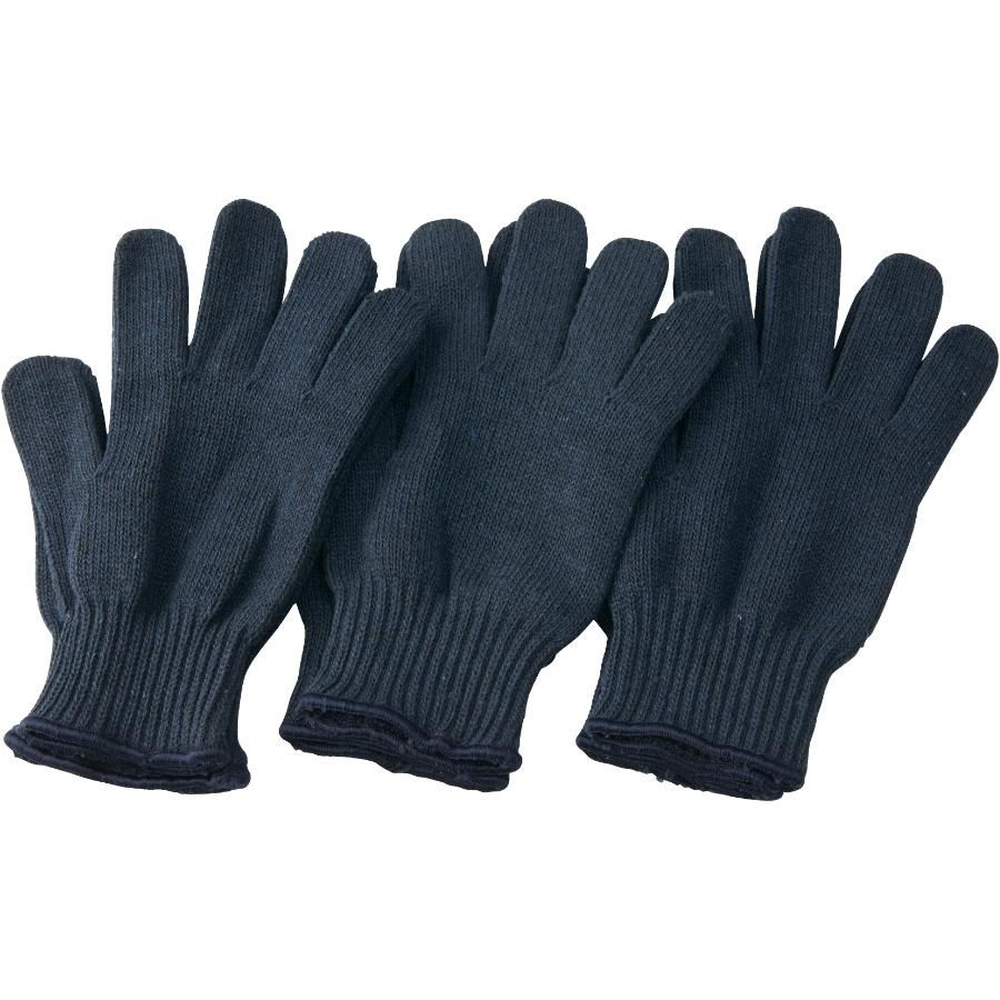 Paquet de 3 paires de gants en tricot de polyester robustes à taille unique pour hommes