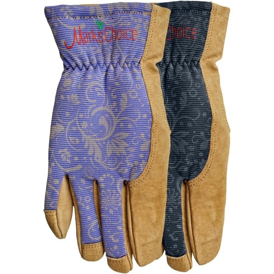 Gants de jardinage en cuir à poignet ouvert aux couleurs variées pour femmes, petit