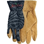 Gants de jardinage en cuir à poignet ouvert aux couleurs variées pour femmes, petit