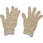 Paquet de 12 paires de gants de travail en tricot de polyester et coton, grand