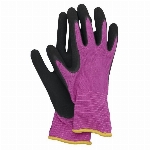 Gants de jardinage en polyester à paume recouverte de latex pour femmes, moyen, couleurs variées