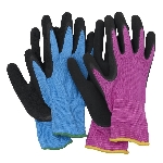 Gants de jardinage en polyester à paume recouverte de latex pour femmes, moyen, couleurs variées