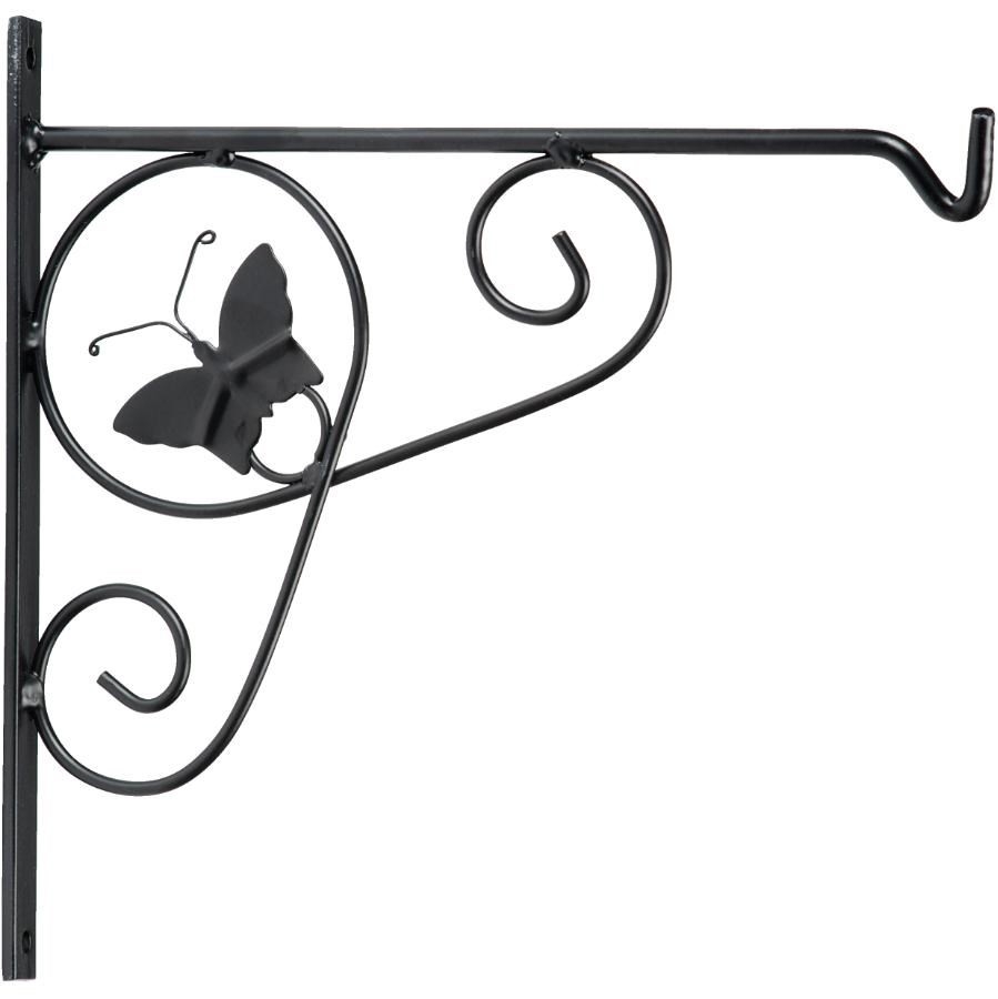 Support pour jardinière avec motif de papillon, noir, 10 po