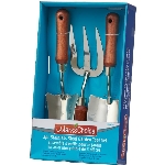 Ensemble de 3 outils de jardinage pour creuser, avec poignées en bois de rose
