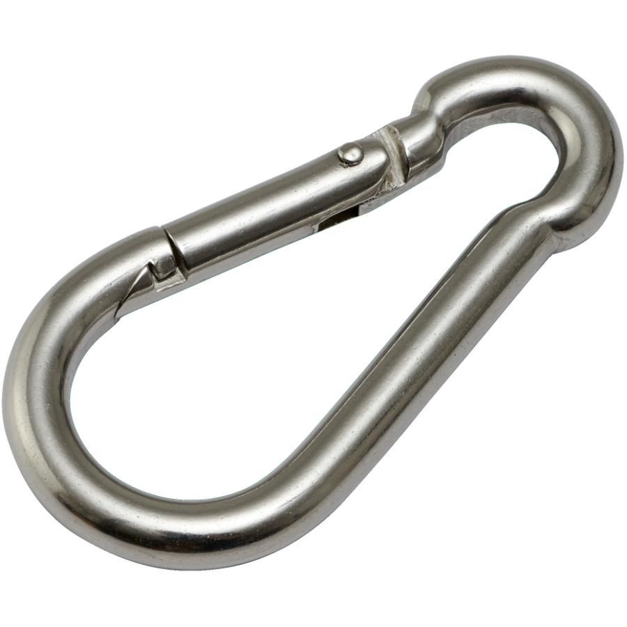 Mousqueton de sécurité en acier inoxydable, 3/16 po