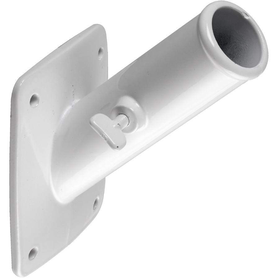 Support pour mât de drapeau en aluminium coulé de 1 po, blanc