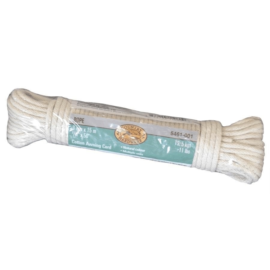 Corde en coton de 7/64 po x 50 pi pour auvent