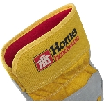 Gants de travail combinés Home Hardware en cuir refendu doublés en molleton rouge pour hommes