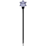 Ensemble de 3 balises de sentier en forme de flocon de neige avec lumières à DEL, blanc