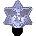 Ensemble de 3 balises de sentier en forme de flocon de neige avec lumières à DEL, blanc