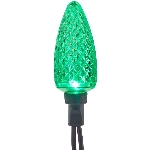 Jeu de 25 lumières à DEL C9 sur fil vert, multicolore