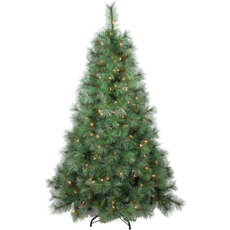 Arbre de Noël de 5,5 pi de style pin écossais, avec 200 lumières transparentes