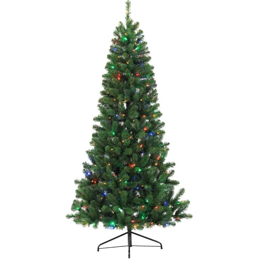 Arbre de Noël de 7 pi de style pin Douglas, avec 300 lumières à DEL aux couleurs changeantes