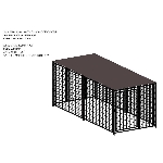 Chenil de 6 pi de hauteur x 5 pi de largeur x 10 pi de longueur