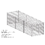 Chenil modulaire de 10 pi de largeur x 10 pi de longueur x 6 pi de hauteur en grillage