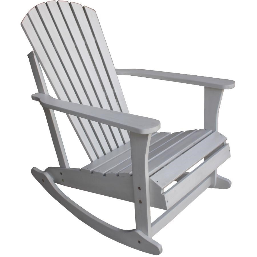 Chaise berçante Adirondack en bois flottant gris