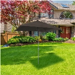 Parasol de marché rectangulaire Hudson de 10,5 pi, brun