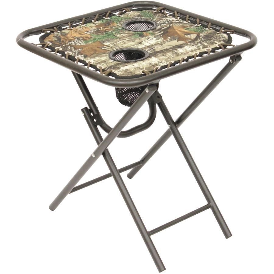 Table d'appoint pliante Realtree de 18 po x 18 po avec sangles élastiques