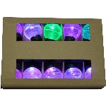 Jeu de 10 lumières G50 changeant de couleurs avec globes à effet mosaïque