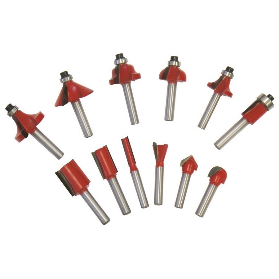 Kit De 10 Forets De Toupie En Carbure De Tungstène – SODIAL – Pour Défonceuse Et Travaux De Fraisage – Type Standard