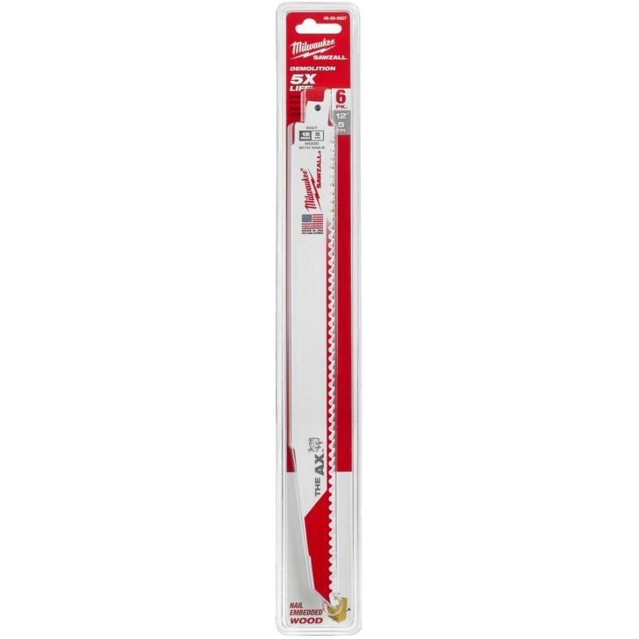 Lames de scie alternative de 12 po et 6 dents/po (pqt de 5