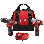 Ensemble combiné de 2 outils sans fil avec bloc d'alimentation de 12 V au lithium-ion