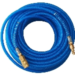 Tuyau à air en polyuréthane bleu de 1/4 po x 100 pi, avec raccord