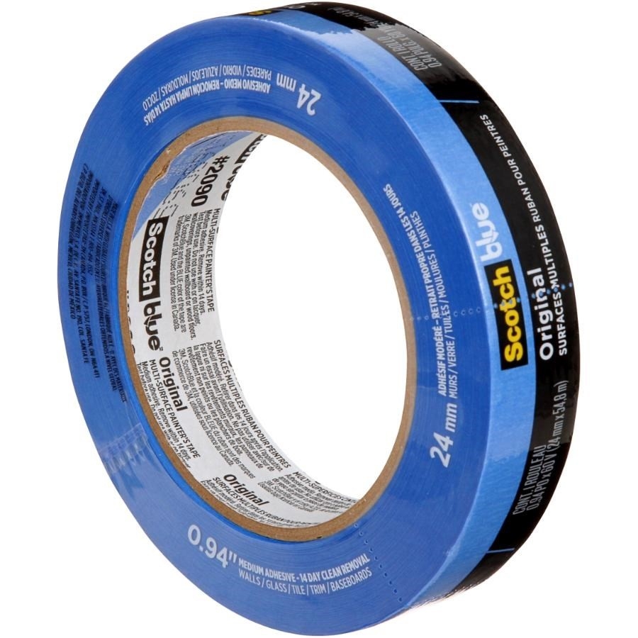 Ruban-cache de peintre ScotchBlue(MC) original pour surfaces multiples, 2090-24EC, 0,94 po x 60 verges (24 mm x 54,8 m)