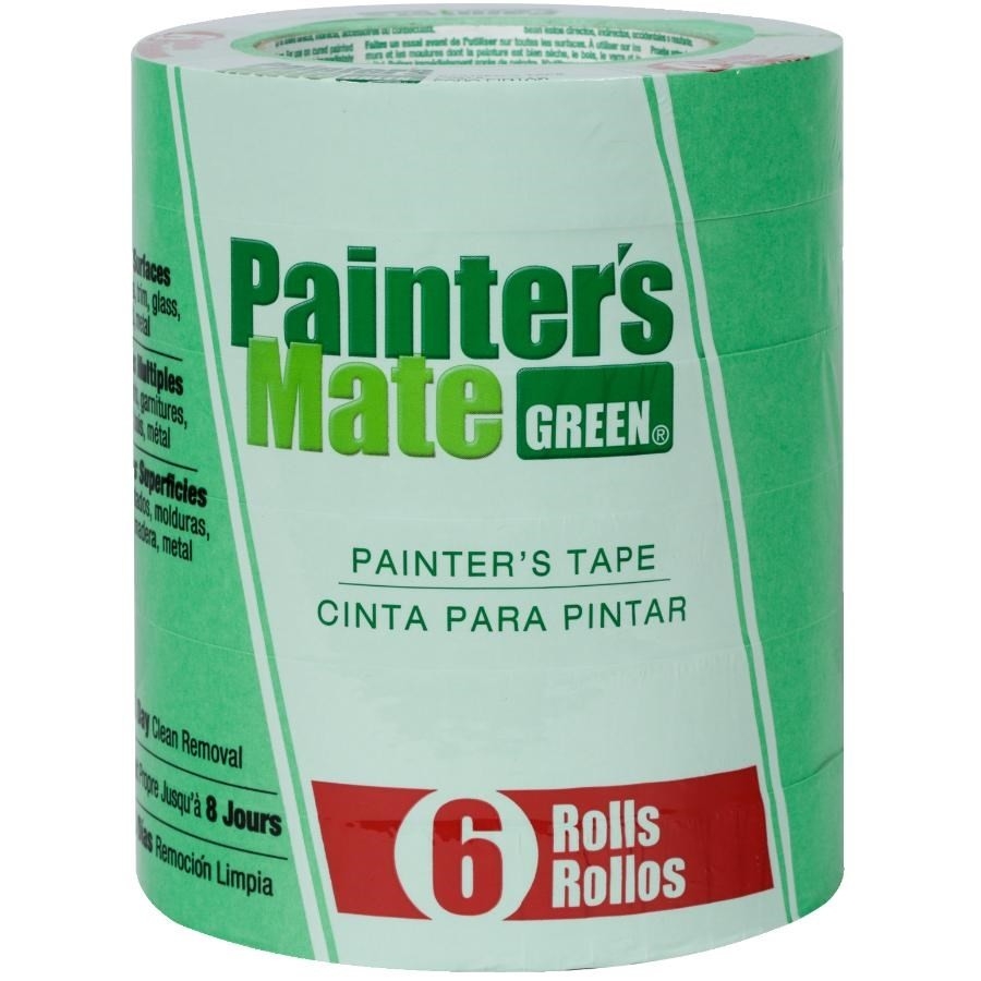 Paquet de 6 rubans-cache de peintre, vert, 24 mm x 55 m