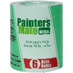 Paquet de 6 rubans-cache de peintre, vert, 24 mm x 55 m