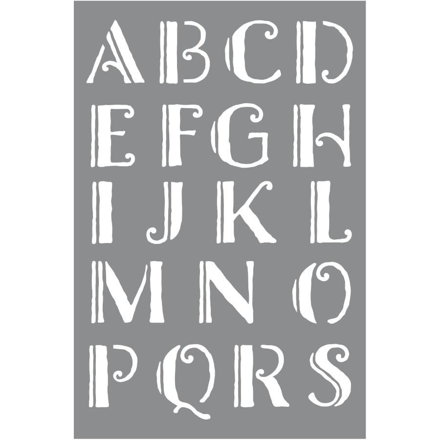 Pochoir à peinture de lettres en caractères ombragés, 9 po x 6 po